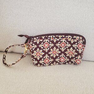 Vera Bradley Burgundy Medallion wristlet